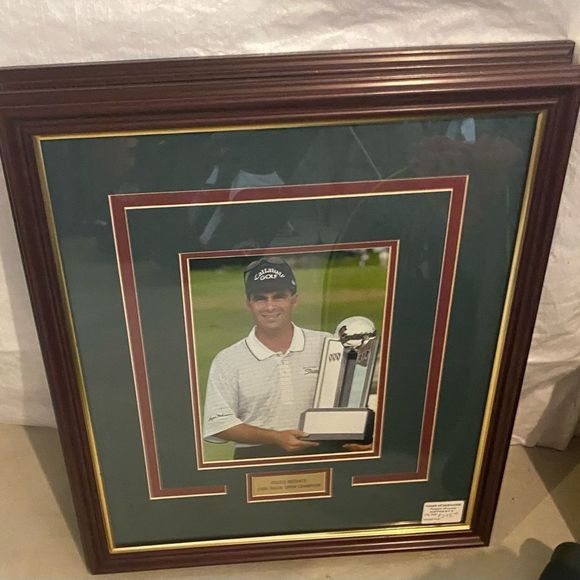 Golf Championship Collectors Edition gold-trim mahogany wood frames with plaques - Picture 3 of 12